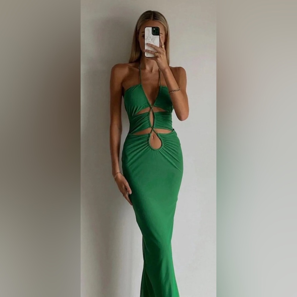 Princess Polly | Jagger & Stone Green Emily Maxi Dress
